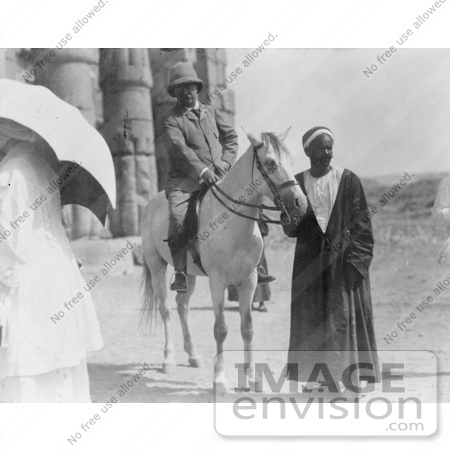 #7894 Picture of Roosevelt on a Horse in Egypt by JVPD