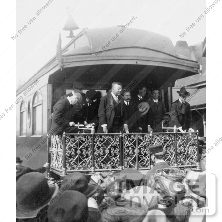 #7901 Picture of President Roosevelt Speaking From Train by JVPD