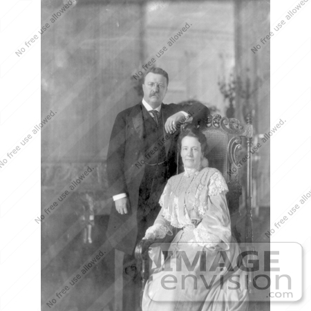 #7903 Picture of Theodore Roosevelt and Edith Kermit Carow by JVPD