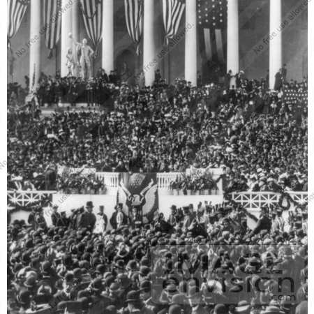 #7909 Picture of Roosevelt During Inaugural Address by JVPD