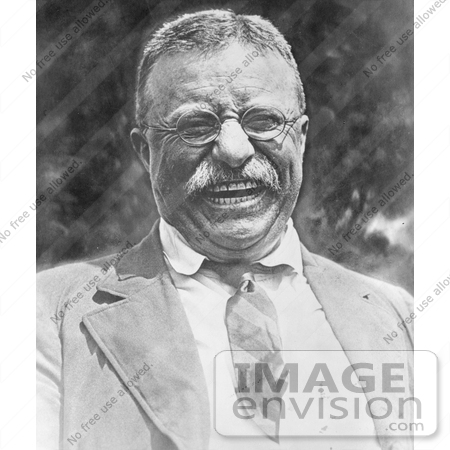#7917 Picture of Theodore Roosevelt Laughing by JVPD