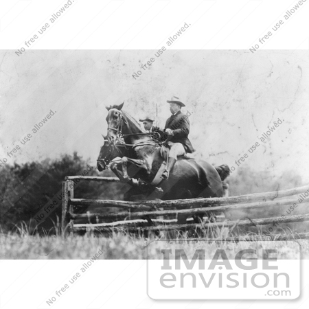 #7926 Picture of Roosevelt and Capt Fitzhugh on Horses by JVPD