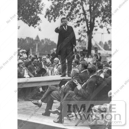 #7929 Picture of Roosevelt Giving a Speech by JVPD