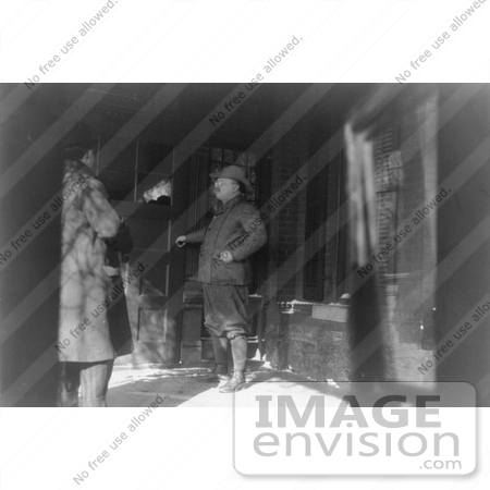 #7981 Picture of Theodore Roosevelt Opening a Door by JVPD