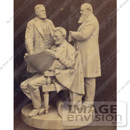 #8109 Picture of Abraham Lincoln, Ulysses S Grant, Edwin M Stanton by JVPD
