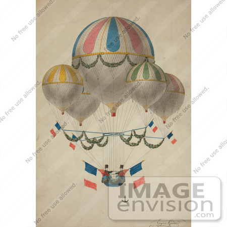 #8481 Picture of an Air Balloon With 5 Balloons by JVPD