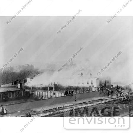 #8513 Picture of the Treasury Fire, 1922 by JVPD