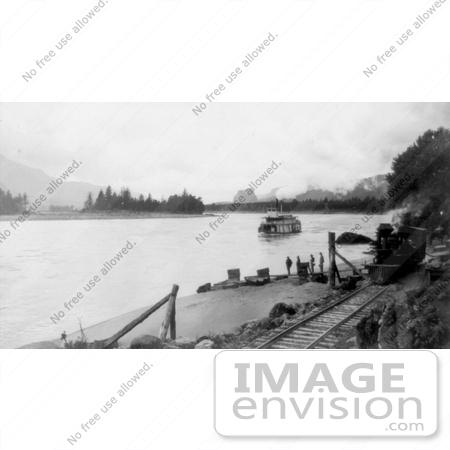 #8728 Picture of a Steamer on River by JVPD