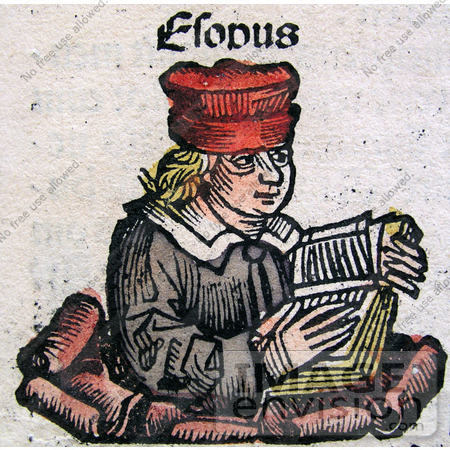 #880 Image of Aesop, as depicted in the Nuremberg Chronicle by Hartmann Schedel by JVPD