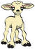 #29592 Royalty-free Cartoon Clip Art of a Sweet Baby Lamb by Andy Nortnik