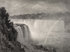 #48804 Royalty-Free Stock Illustration Of A Sepia Sketch Of A Rainbow At Niagara Falls by JVPD