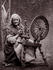 #9407 Picture of a Woman Using a Spinning Wheel by JVPD