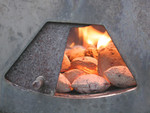 Free Picture of Charcoal Burning in Barbecue Grill