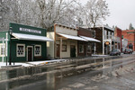 Free Picture of Buildings in Historic Jacksonville, Oregon with Snow