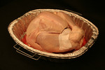 Free Picture of Raw Uncooked Turkey in a Cooking Pan