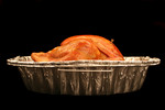 Free Picture of Cooked Thanksgiving Turkey in a Roasting Pan from the Side