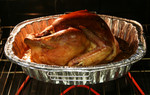 Free Picture of Thanksgiving Turkey Roasting in a Oven