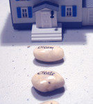 Free Picture of Wishing Stones in Front of a Model House