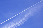 Free Picture of Smoke Trails in a Blue Sky