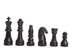 Free Picture of Black Chess Pieces on White