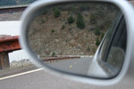 Free Picture of View in a Rear View Mirror