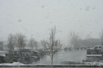 Free Picture of Snow Falling Over a Parking Lot