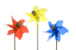 Free Picture of Red, Yellow and Blue Pinwheels