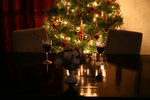 Free Picture of Christmas Table Setting