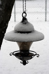 Free Picture of Bird Feeder Covered in Snow