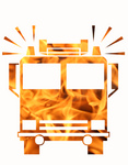 Free Picture of Flaming Fire Truck