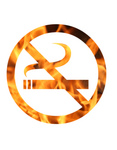 Free Picture of Flaming No Smoking Sign