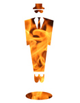 Free Picture of Flaming Business Man