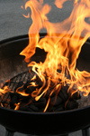 Free Picture of Charcoal and Fire on a Grill