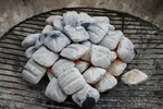 Free Picture of Ash Coated Charcoal on a Grill