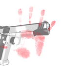 Free Picture of Handprint and Gun