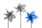 Free Picture of Blue Pinwheel and Black and White Pinwheels