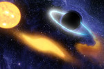 Free Picture of Black Hole Grabs Starry Snack