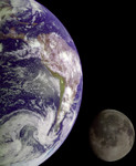 Free Picture of The Earth and Moon