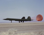 Free Picture of SR-71 Landing with Drag Chute 01/01/1990