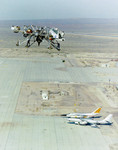 Free Picture of Lunar Landing Research Vehicle in Flight