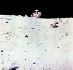 Free Picture of Astronaut Charles Duke with Lunar Rover on Moon