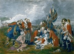 Free Picture of Hand Colored Version of The Death of General Wolfe