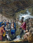 Free Picture of The Indians Giving a Talk to Colonel Bouquet