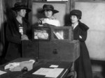 Free Picture of Photo of Three Suffragists Casting Votes in New York City