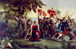 Free Picture of First Landing of Columbus on the Shores of the New World