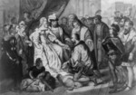 Free Picture of Christopher Columbus Kneeling in Front of Queen Isabella I - Bla