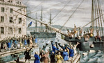 Free Picture of The Destruction of Tea at Boston Harbor