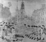 Free Picture of Black and White Version of The Bloody Massacre Perpetrated in King Street, Boston on March Revere