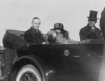 Free Picture of President and Mrs. Coolidge in Convertible Automobile