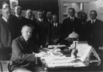 Free Picture of President Calvin Coolidge Signing the Cameron Bill